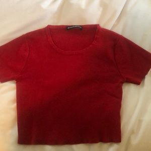 red brandy melville crop top